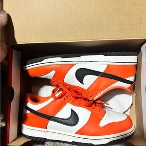 Nike Big Kids Orange and White Sneakers Halloween Dunks